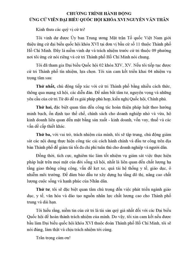 Ông Nguyễn Văn Thân trúng cử Đại biểu Quốc hội Khóa XVI - Ảnh 2.