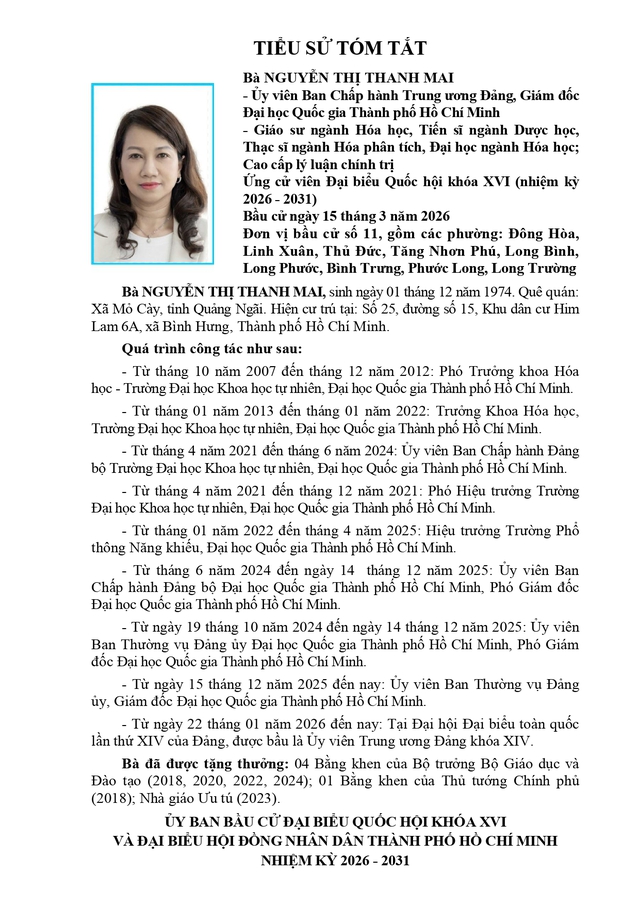 Bà Nguyễn Thị Thanh Mai trúng cử Đại biểu Quốc hội Khóa XVI - Ảnh 1.