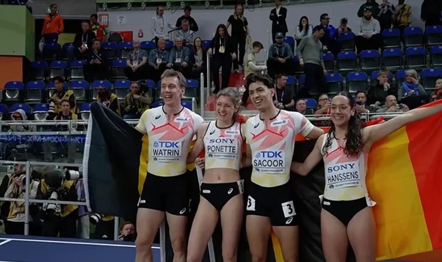 Điền kinh thế giới trong nhà: Bỉ giành HCV 4x400m tiếp sức hỗn hợp - Ảnh 1.