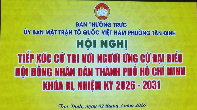 Cử tri phường Tân Định tiếp xúc ứng cử viên đại biểu HĐND Thành phố khóa XI - Ảnh 1.