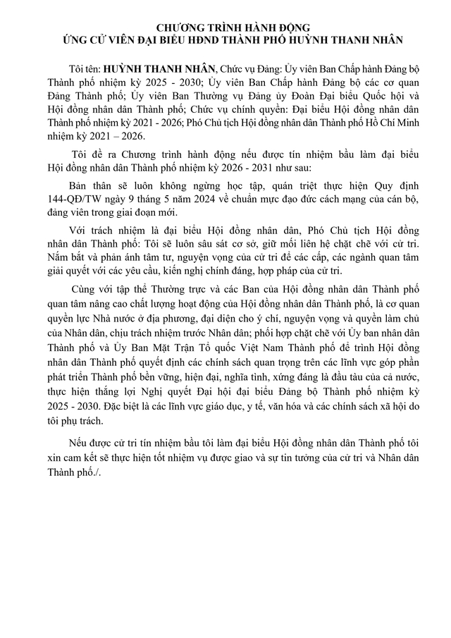Tóm tắt tiểu sử ông Huỳnh Thanh Nhân - Phó Chủ tịch HĐND TP. Hồ Chí Minh khóa XI- Ảnh 2. Tóm tắt tiểu sử ông Huỳnh Thanh Nhân - Phó Chủ tịch HĐND TP. Hồ Chí Minh khóa XI- Ảnh 2.