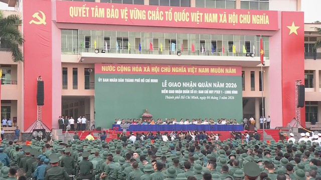 Sôi nổi ngày hội giao nhận quân 2026: Khí thế tuổi trẻ lan toả khắp TP. Hồ Chí Minh- Ảnh 1. Sôi nổi ngày hội giao nhận quân 2026: Khí thế tuổi trẻ lan toả khắp TP. Hồ Chí Minh- Ảnh 1.