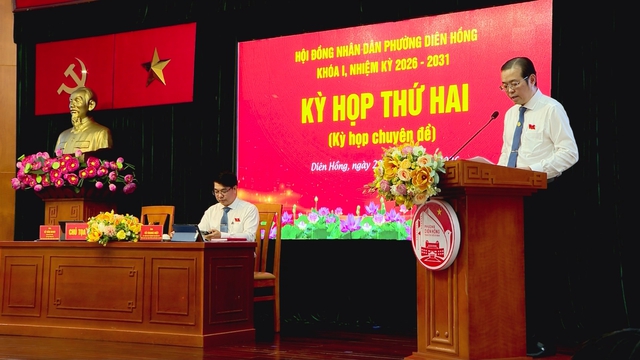 Phường Diên Hồng hoàn thiện bộ máy, thông qua nhiều nghị quyết quan trọng tại kỳ họp chuyên đề - Ảnh 1.