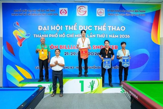 Kết thúc Giải Billiards & Snooker Đại hội TDTT TP. Hồ Chí Minh 2026- Ảnh 1.