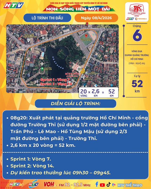 Livestream chặng 6 Cúp Truyền hình 2026: Vòng đua tại Nghệ An - Ảnh 1.