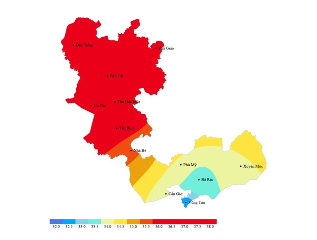 Nam bộ nắng nóng gay gắt, TP. Hồ Chí Minh có nơi chạm 38°C - Ảnh 1.