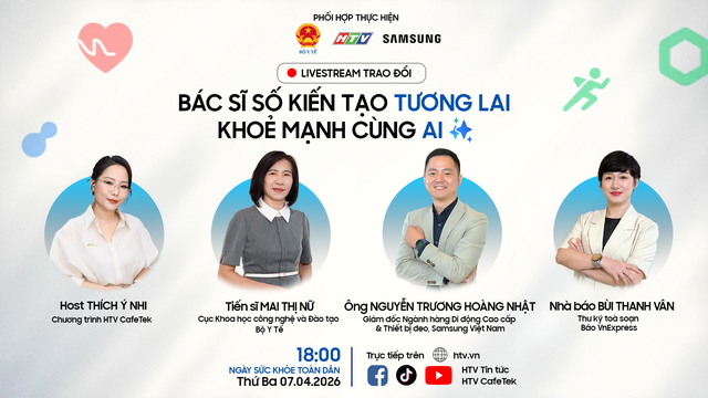 [HTV LIVESTREAM] "Bác sĩ số kiến tạo tương lai - Khỏe mạnh cùng A.I." nhân Ngày Sức khỏe Toàn dân - Ảnh 1.