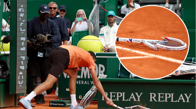 Monte Carlo Masters: Medvedev bảy lần đập vợt trong trận thua "double bagel" - Ảnh 1.