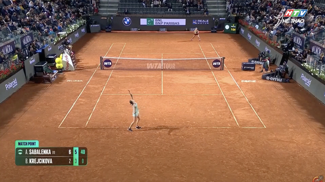 Giải quần vợt Rome Open: Sabalenka phô diễn sức mạnh, Tsitsipas bất ngờ gục ngã - Ảnh 1.