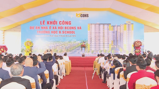 Thời sự HTV ngày 19/6/2026 | Khởi công dự án nhà ở xã hội tại phường Tân Uyên - Ảnh 1.
