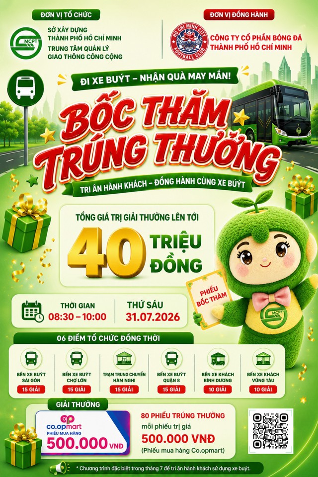 Hành khách đi xe buýt có cơ hội nhận quà với tổng giá trị 40 triệu đồng - Ảnh 1.