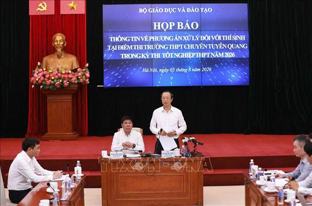 Hủy kết quả thi và tổ chức thi lại tất cả các môn thi tại điểm thi Trường THPT Chuyên Tuyên Quang - Ảnh 1.