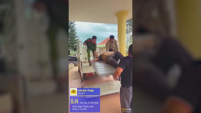 Lâm Đồng: Kịp thời đưa người dân bị bồn nước rơi trúng đầu đi cấp cứu- Ảnh 1.