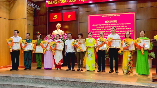 Đảng ủy phường Tam Bình: Bộ máy tinh gọn, hoạt động hiệu quả từ thực hiện Nghị quyết 18 - Ảnh 4.