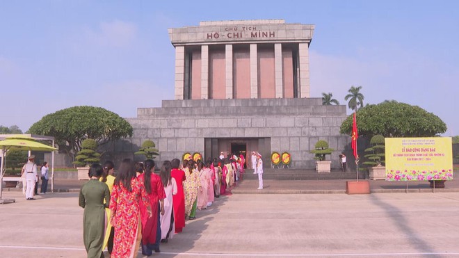 Bộ Tư lệnh Lăng Chủ tịch Hồ Chí Minh kỷ niệm 95 năm Ngày thành lập Hội Liên hiệp Phụ nữ Việt Nam - Ảnh 6.