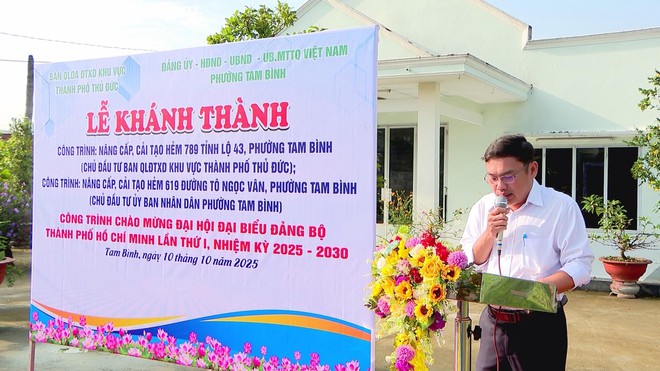 Phường Tam Bình: Niềm vui của người dân khi các con hẻm "thay áo" mới - Ảnh 1.