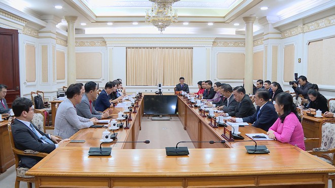 Lãnh đạo TP. Hồ Chí Minh tiếp và làm việc với đoàn Đại biểu hội đồng Thành phố DaeJeon (Hàn Quốc) - Ảnh 1.