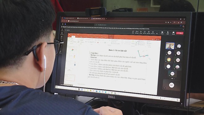 Nhiều trường tại Hà Nội học online phòng tránh bão số 11 - Ảnh 4.