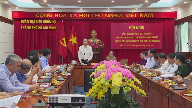 TP. Hồ Chí Minh góp ý dự thảo các luật về giáo dục: Nhiều điểm mới cần làm rõ - Ảnh 1.