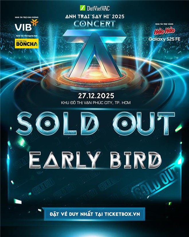 Concert Anh trai “Say hi” 2025 cháy vé Early Bird sau 1 giờ- Ảnh 1. Concert Anh trai “Say hi” 2025 cháy vé Early Bird sau 1 giờ- Ảnh 1.