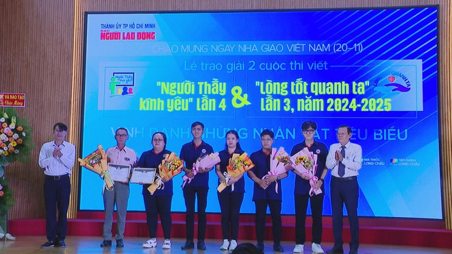 Báo Người Lao Động tổng kết và trao giải hai cuộc thi viết Người Thầy Kính Yêu và Lòng Tốt Quanh Ta - Ảnh 1.