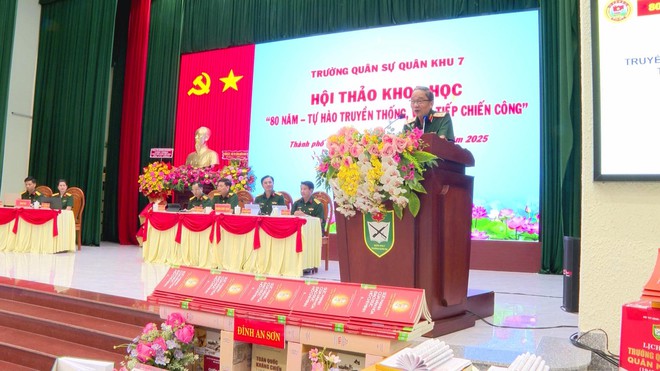 Hội thảo khoa học kỷ niệm 80 năm truyền thống Lực lượng Vũ trang Quân khu 7- Ảnh 3.