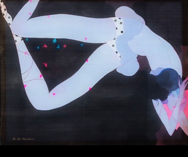 Những “nàng lụa” của họa sĩ Bùi Tiến Tuấn tại Thái Công Art Gallery - Ảnh 5.