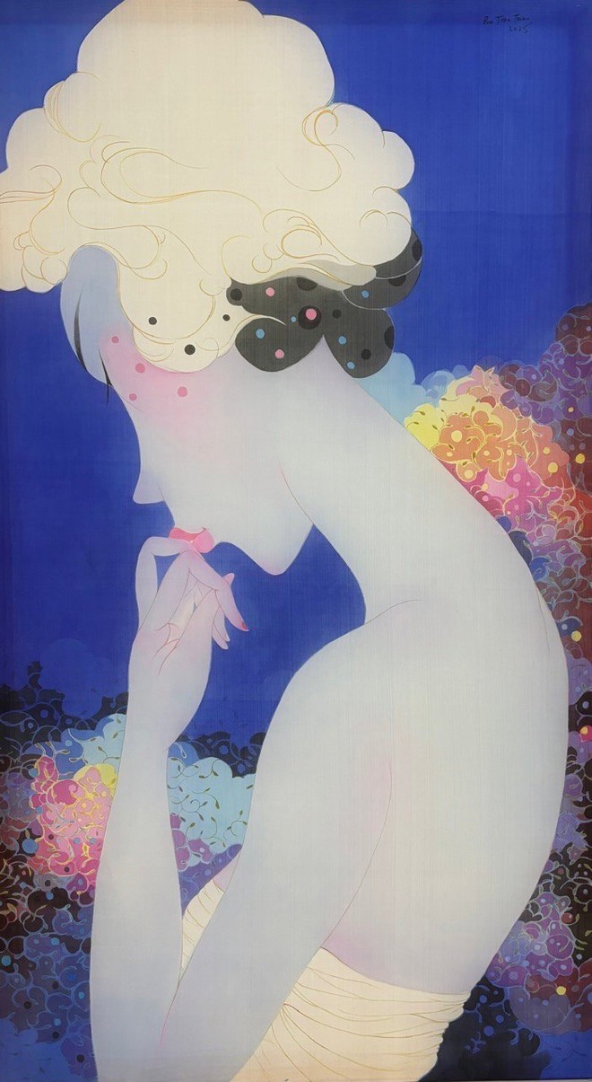 Những “nàng lụa” của họa sĩ Bùi Tiến Tuấn tại Thái Công Art Gallery - Ảnh 6.