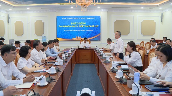 Hội đồng Nhân dân Thành phố phát động ủng hộ đồng bào vùng lũ - Ảnh 1.