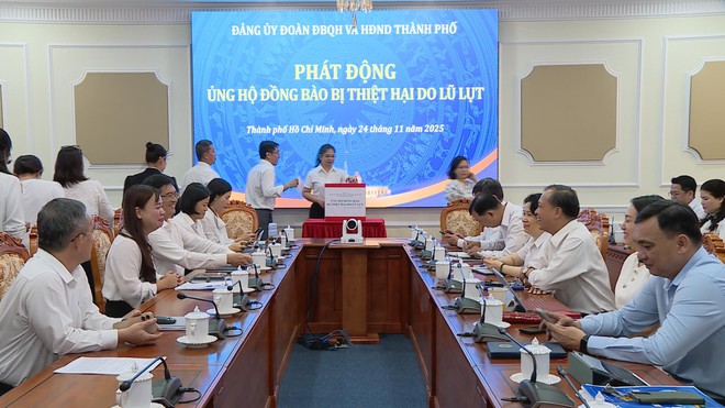 Hội đồng Nhân dân Thành phố phát động ủng hộ đồng bào vùng lũ - Ảnh 4.