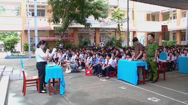 Phường An Khánh tổ chức phiên tòa giả định tuyên truyền phòng, chống ma túy và thuốc lá điện tử - Ảnh 1.