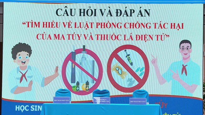 Phường An Khánh tổ chức phiên tòa giả định tuyên truyền phòng, chống ma túy và thuốc lá điện tử - Ảnh 2.