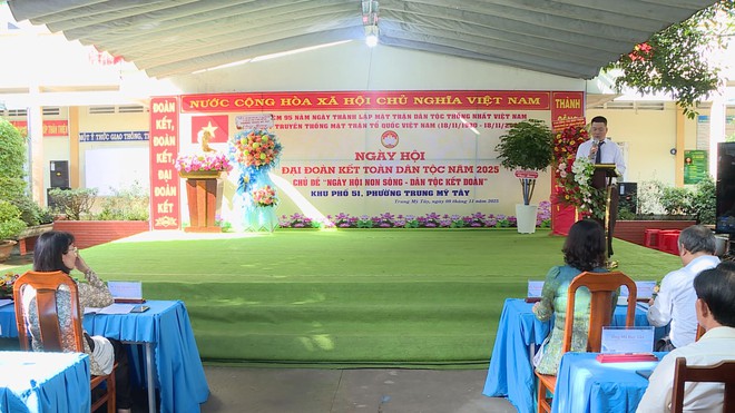 Ngày hội Đại đoàn kết toàn dân tộc phường Trung Mỹ Tây- Ảnh 1.