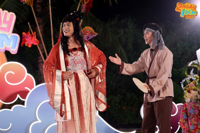 “Hằng Nga” Đỗ Nhật Hoàng và “Chú Cuội” Steven Nguyễn múa siêu dẻo tại 2 Ngày 1 Đêm - Ảnh 1.