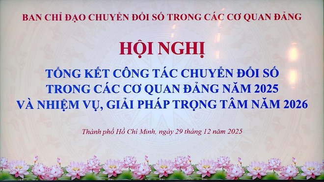 Hội nghị tổng kết công tác chuyển đổi số năm 2025 trong các cơ quan Đảng - Ảnh 1.