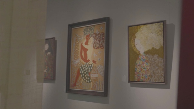 Sự giao thoa độc đáo giữa tranh sơn dầu và tranh sơn mài đương đại - Ảnh 4.