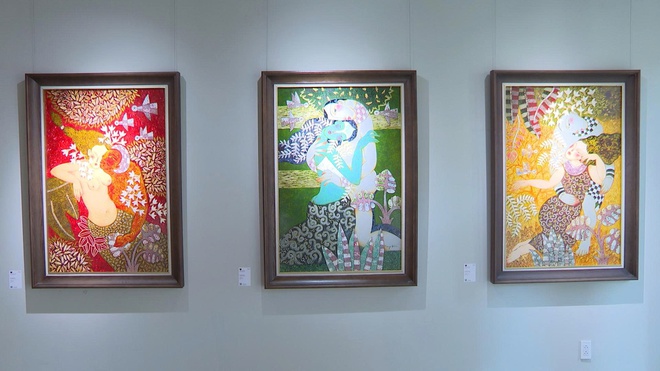 Sự giao thoa độc đáo giữa tranh sơn dầu và tranh sơn mài đương đại - Ảnh 3.