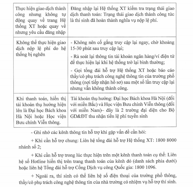 Hướng dẫn chính thức về việc nộp lệ phí đăng ký xét tuyển đại học, cao đẳng năm 2025 trực tuyến - Ảnh 4.