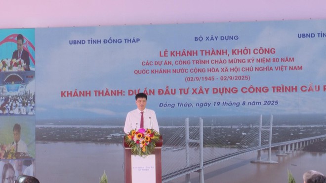Khánh thành cầu Rạch Miễu 2 nối liền Đồng Tháp và Vĩnh Long - Ảnh 4.