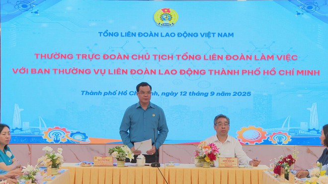 Thường trực Tổng Liên đoàn Lao động Việt Nam làm việc tại TP.HCM- Ảnh 1.