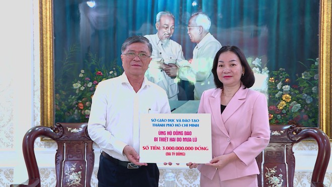 Sở Giáo dục và Đào tạo TP.HCM ủng hộ đồng bào miền Bắc bị ảnh hưởng mưa lũ - Ảnh 1.