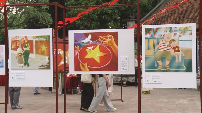 Triển lãm “Dân tộc tự hào”: Khắc họa tình yêu quê hương qua hội họa - Ảnh 1.