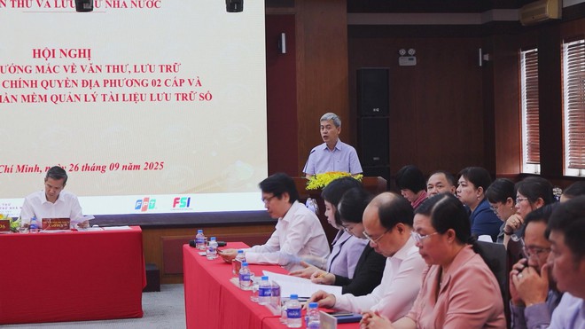 Tháo gỡ vướng mắc về văn thư - lưu trữ và chuyển giao phần mềm quản lý tài liệu lưu trữ số - Ảnh 1.