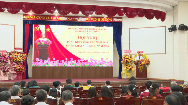 Thời sự HTV ngày 11/1/2026 | Hội nghị tổng kết năm 2025, triển khai nhiệm vụ năm 2026 của Đảng ủy xã Dầu Tiếng - Ảnh 1.