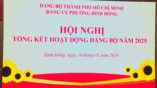 Phường Bình Đông tổng kết hoạt động Đảng bộ năm 2025 - Ảnh 1.