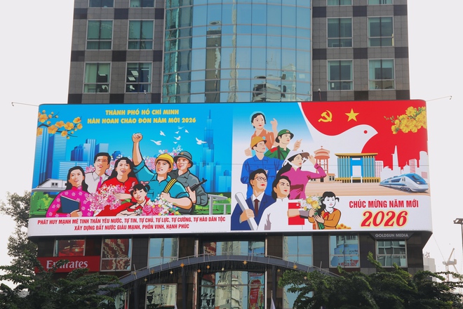 TP. Hồ Chí Minh trang hoàng rực rỡ chào mừng Đại hội XIV của Đảng- Ảnh 7.