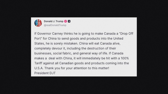 Hàng hóa Canada có thể bị Mỹ áp thuế 100%- Ảnh 1.