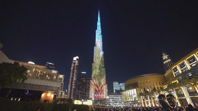 UAE: Trình diễn ánh sáng tại tòa nhà cao nhất thế giới Dubai - Ảnh 3.