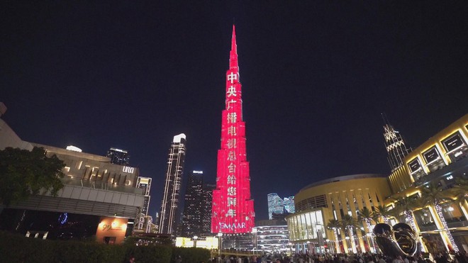 UAE: Trình diễn ánh sáng tại tòa nhà cao nhất thế giới Dubai - Ảnh 4.