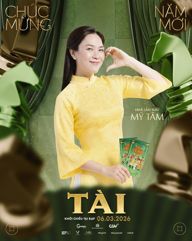 Mỹ Tâm, Mai Tài Phến cùng ê-kíp phim Tài diện áo dài rộn ràng chúc Tết - Ảnh 1.